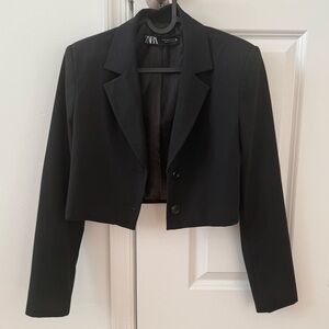 Zara Cropped Blazer Size XS Black